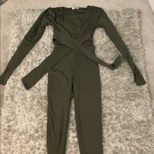 Oh Polly Olive Green Jumpsuit